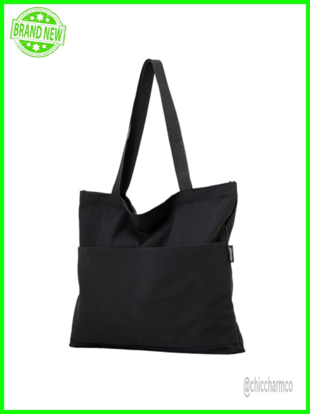 Canvas Tote Bag with Zipper Compartments for Women Travel